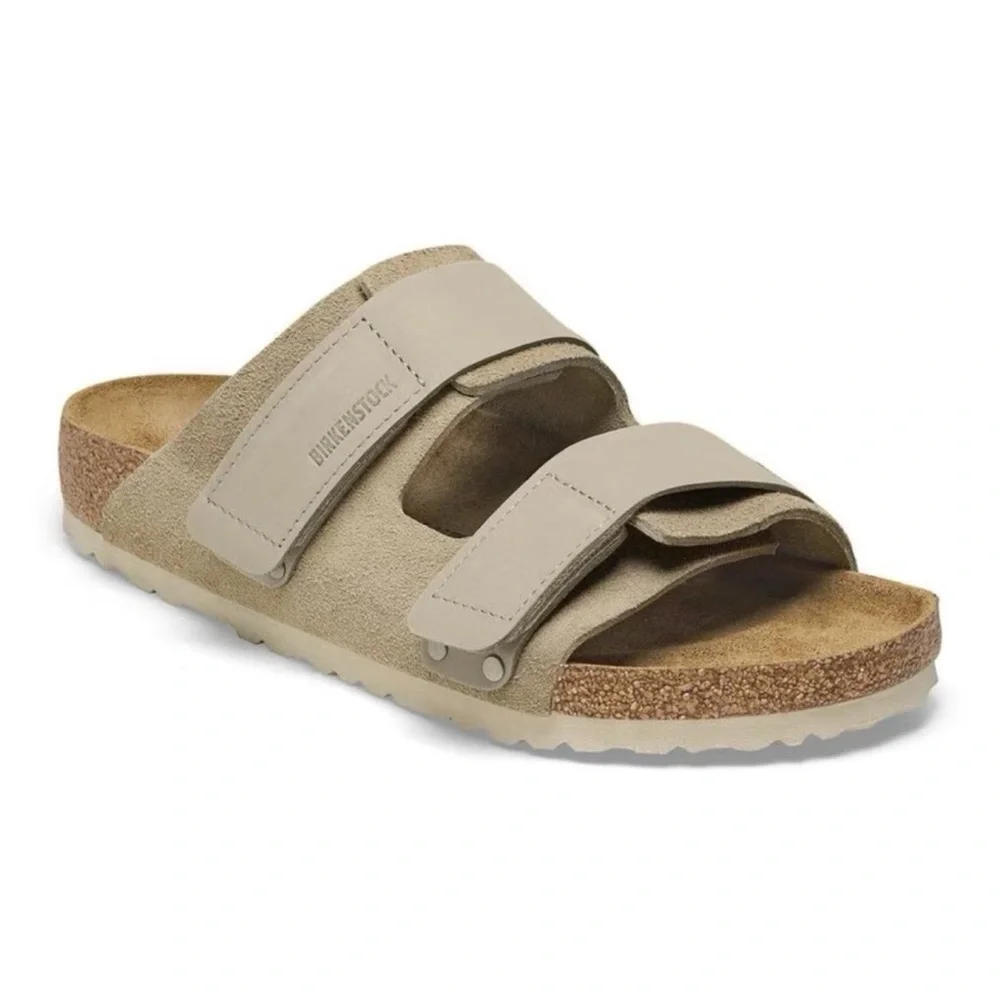 New Birkenstock Uji Nubuck Suede Sandals Suede Taupe US 7 / EUR 38